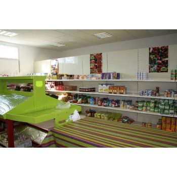 Gondole murale épicerie sociale