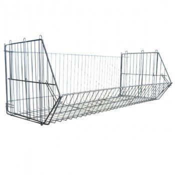 Panier filaire 65 litres métallique peint de couleur Alu (480x450x350mm)