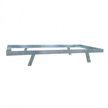 Base 4 pieds pour panier filaire 65 L métallique peint de couleur Alu (480mm)