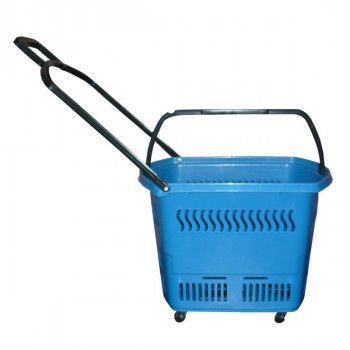 Panier a roulettes Bleu