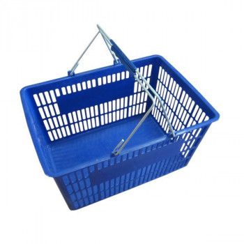 Panier libre-service de couleur bleu