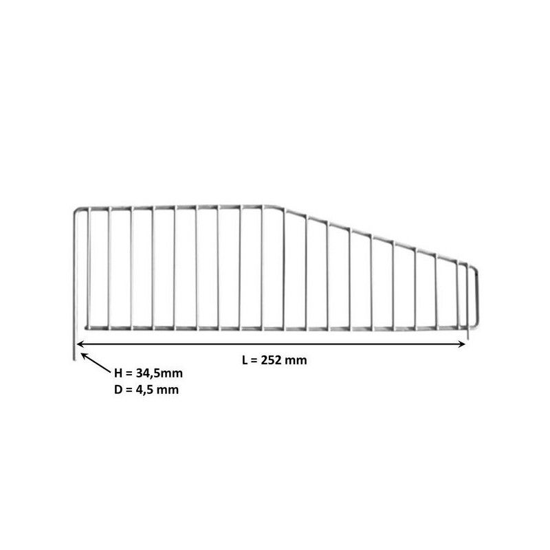 Grille de Separation Laterale pour tablette de gondole