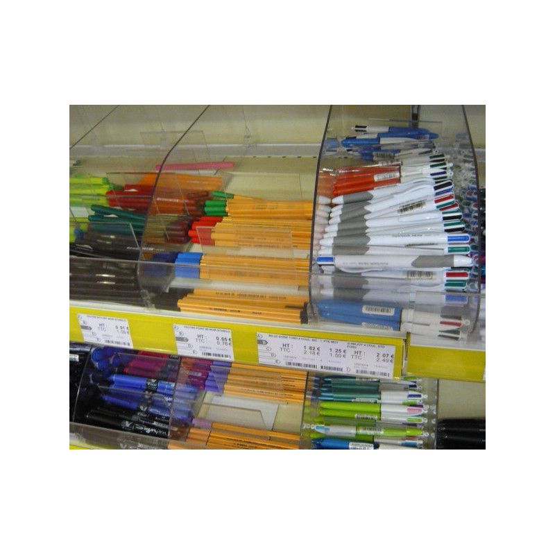 Séparateur de tablette en plexiglass pour Les Tablettes de Gondoles