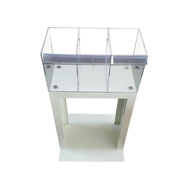 Presentoir plexiglass vu de face