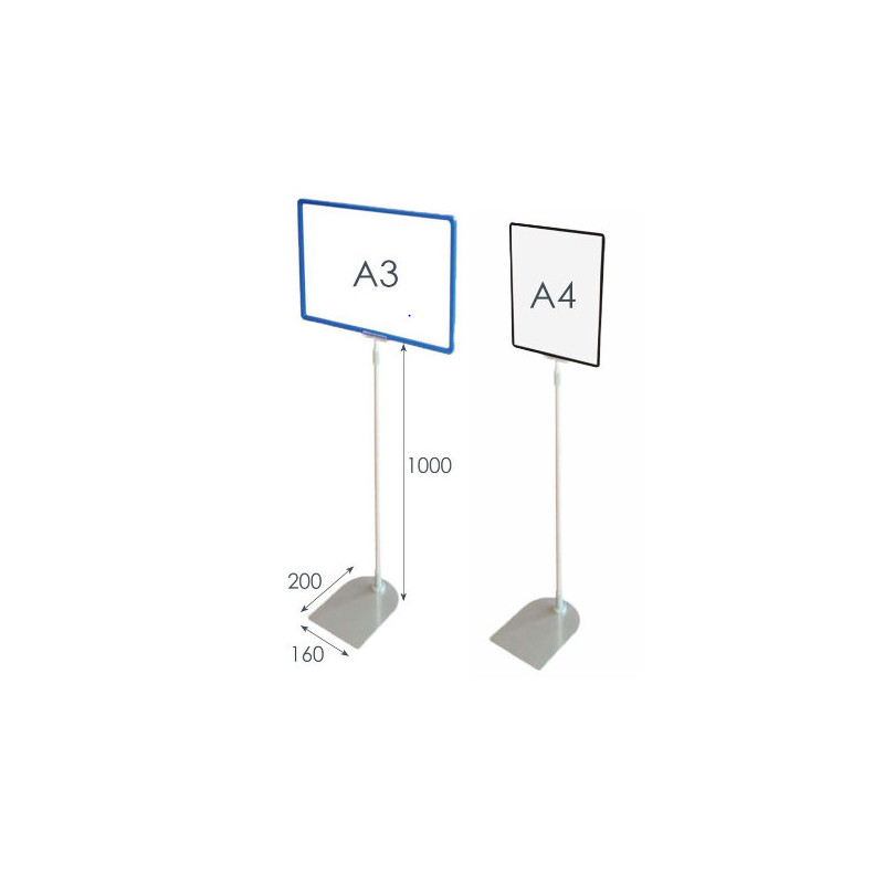Support sur pied pour PLV en magasin Support sur pied pour PLV en magasin