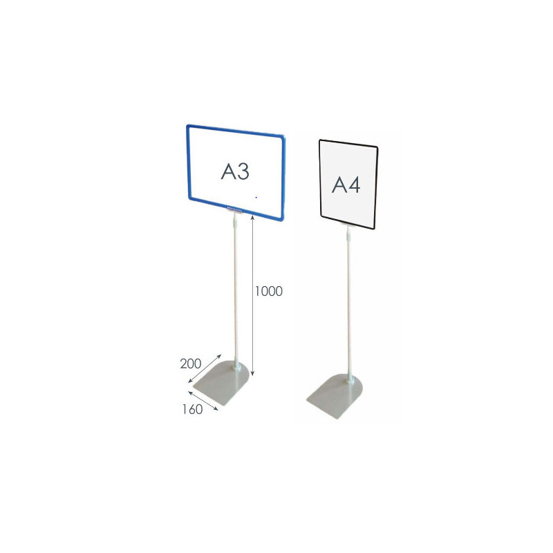 Support sur pied pour PLV en magasin