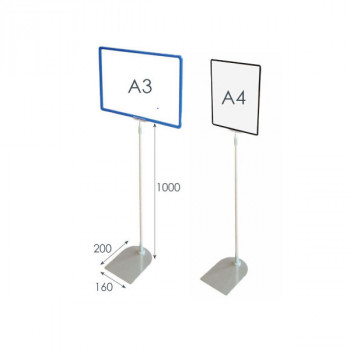 Support sur pied pour PLV en magasin