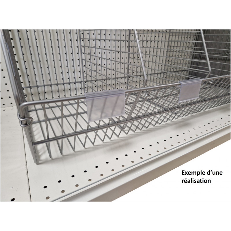 Porte Etiquette affichage de prix sur panier filaire