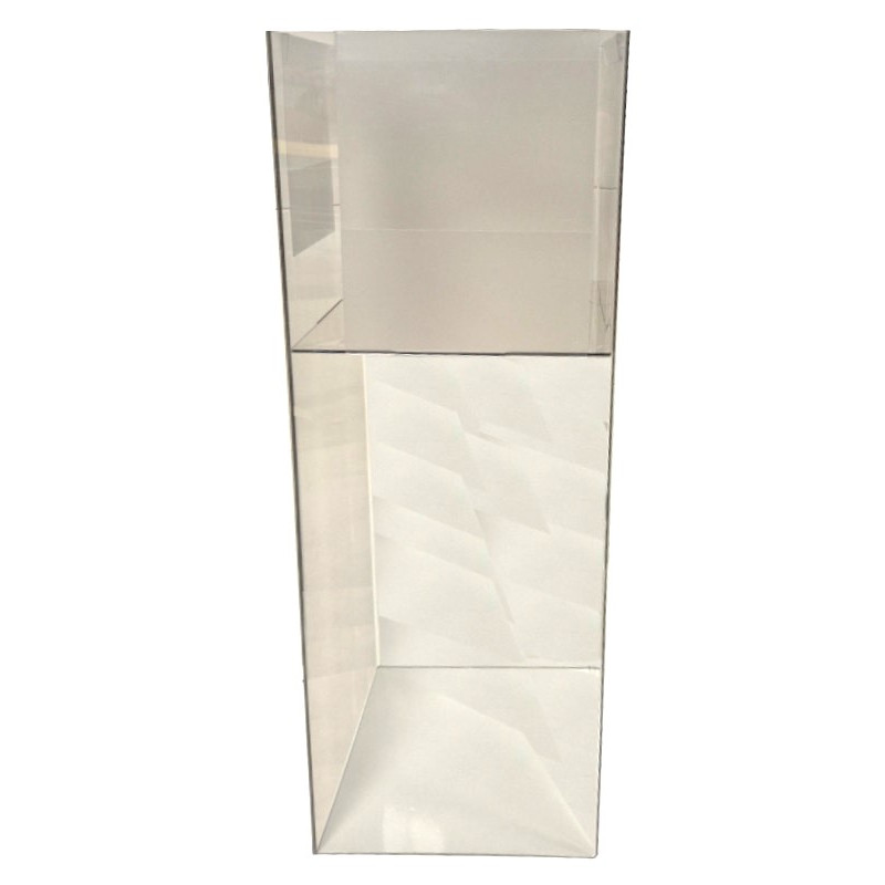Bac a fouille transparent en PET 290x290x900 mm pharmacie et parapharmacie