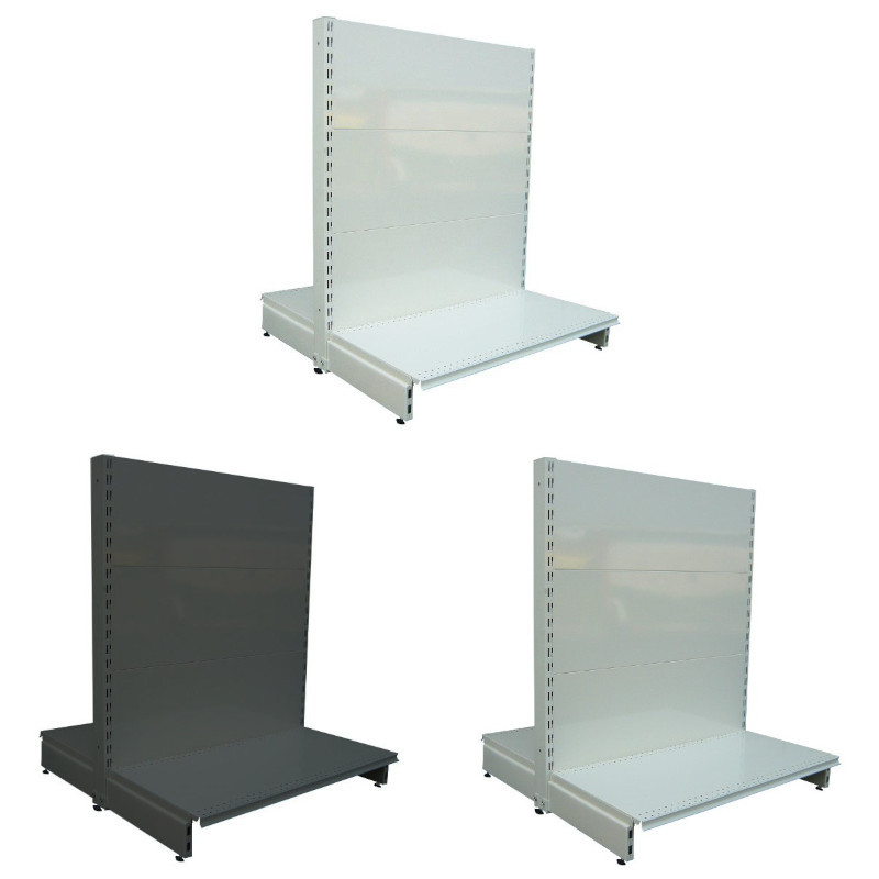 Gondole double face centrale - Blanc / Gris / Anthracite