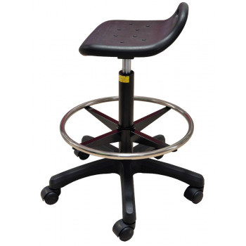 Tabouret a roulette polyuréthane vu coté droit
