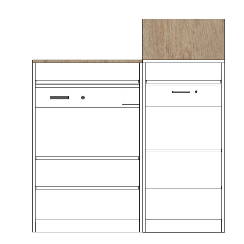 Ilot d'accueil mono poste pour servir vos client dans les commerces, pharmacies et officines Ilot d'accueil mono poste pour servir vos client dans les commerces, pharmacies et officines