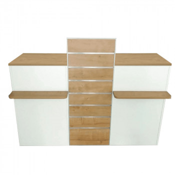 Banque d’accueil ou comptoir double poste pour pharmacie et Officine