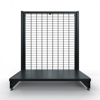 Tete de gondole fond grille anthracite