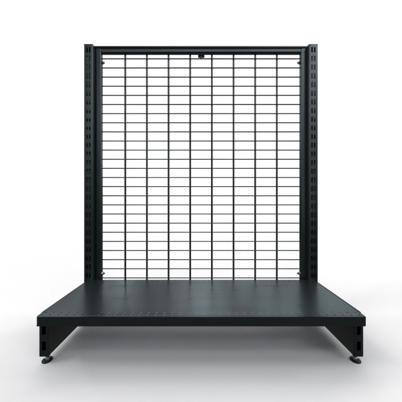 Tete de gondole fond grille anthracite Tete de gondole fond grille anthracite