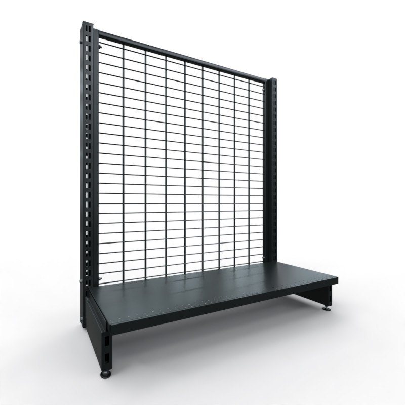 Gondole Murale fond grille anthracite Gondole Murale fond grille anthracite