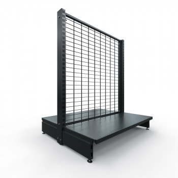 Gondole centrale fond grille anthracite
