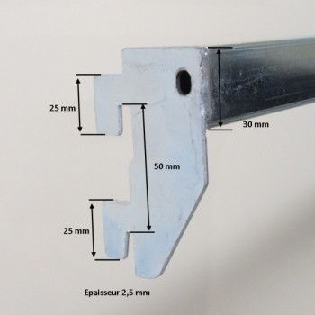 Barre de charge longueur 1330mm - Accessoires de gondoles