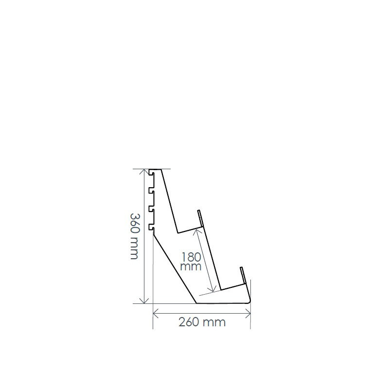 Informations techniques pour les gradins de presse 2 niveaux