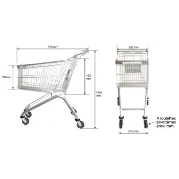 sh273_Dimensions_chariot_libre_service