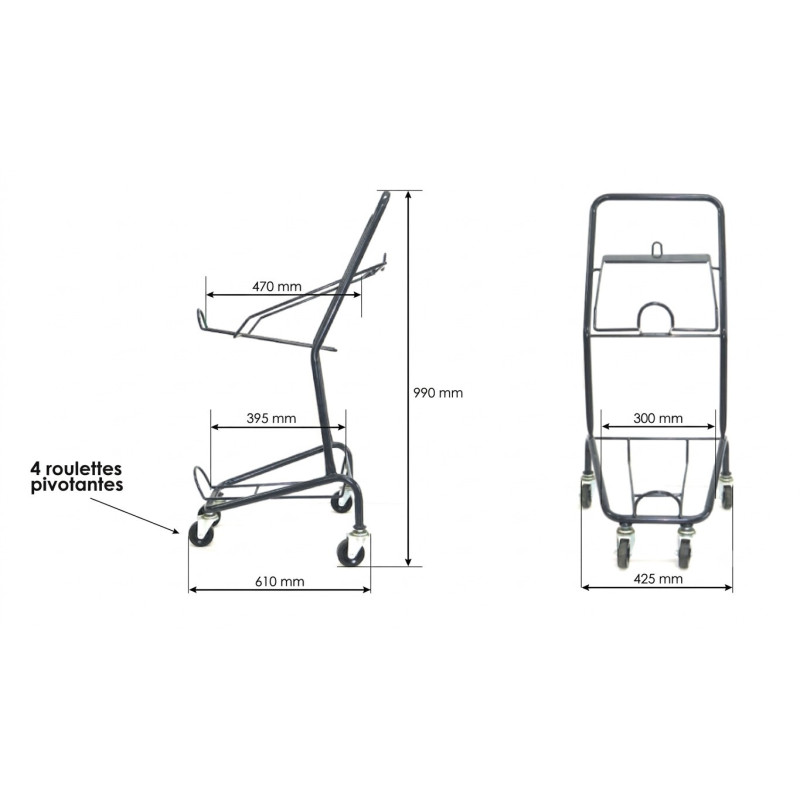 sh109_Dimensions_chariot_porte_2_panier_roulettes