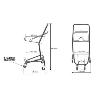sh109_Dimensions_chariot_porte_2_panier_roulettes